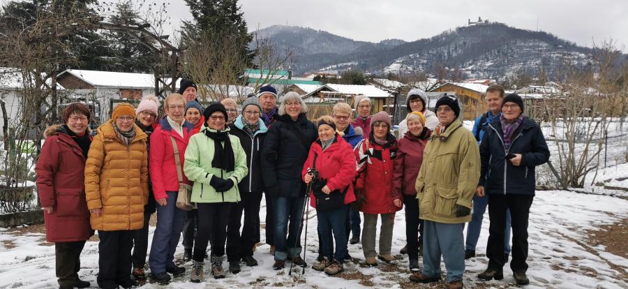 Gute Laune bei der Wanderung ins neue Jahr